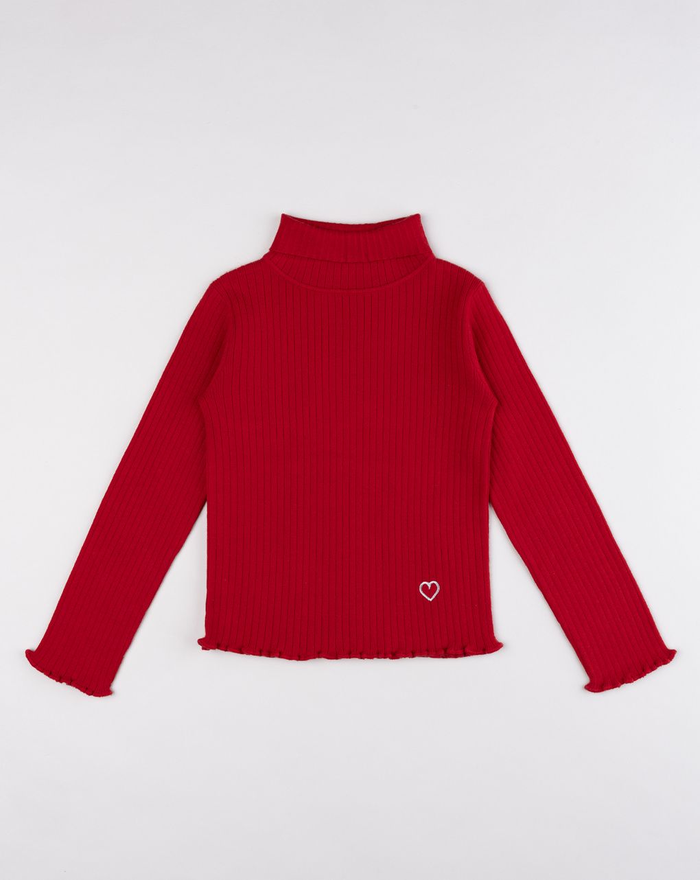Lupetto cuore rosso bambina