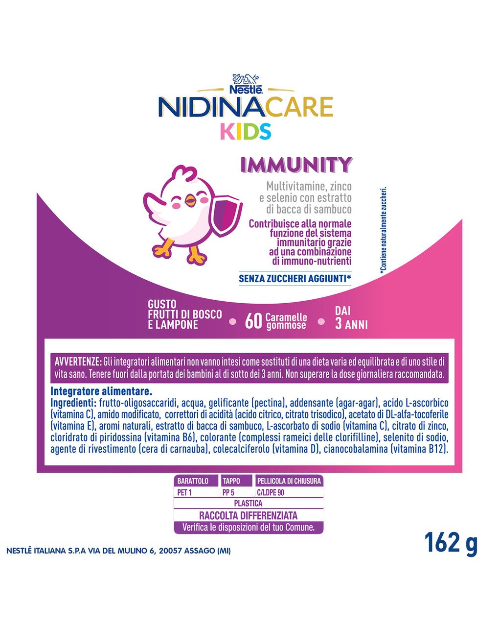 Nidinacare kids immunity integratore alimentare per bambini da 3 anni - nestle'