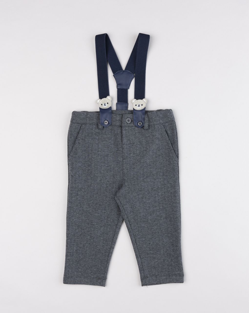 Pantalone classic con orsetto multicolore bimbo