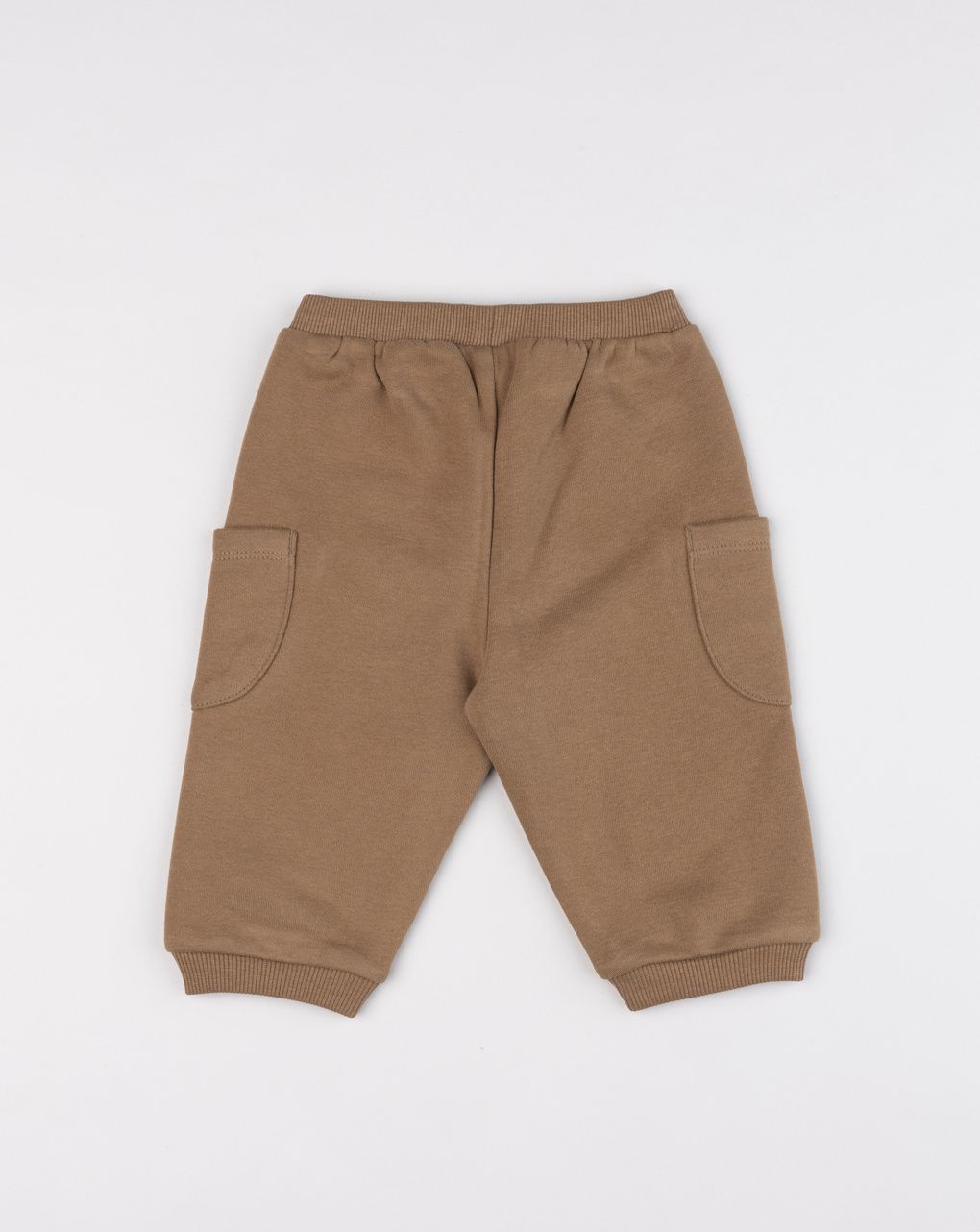 Pantalone felpato bimbo marrone con tasconi