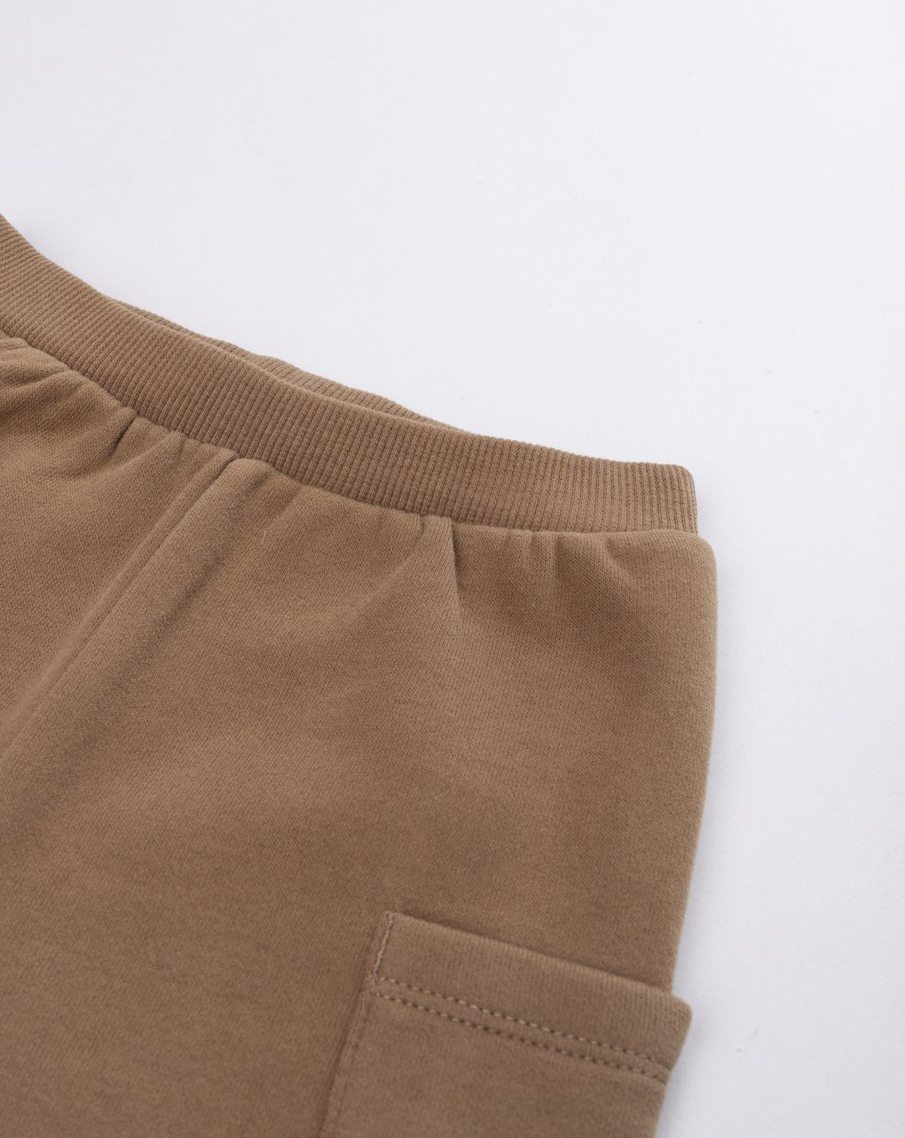 Pantalone felpato bimbo marrone con tasconi