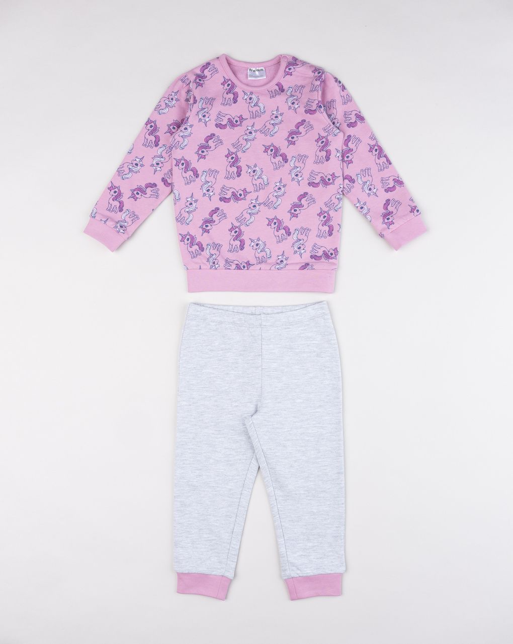Pigiama bimba rosa unicorni felpato