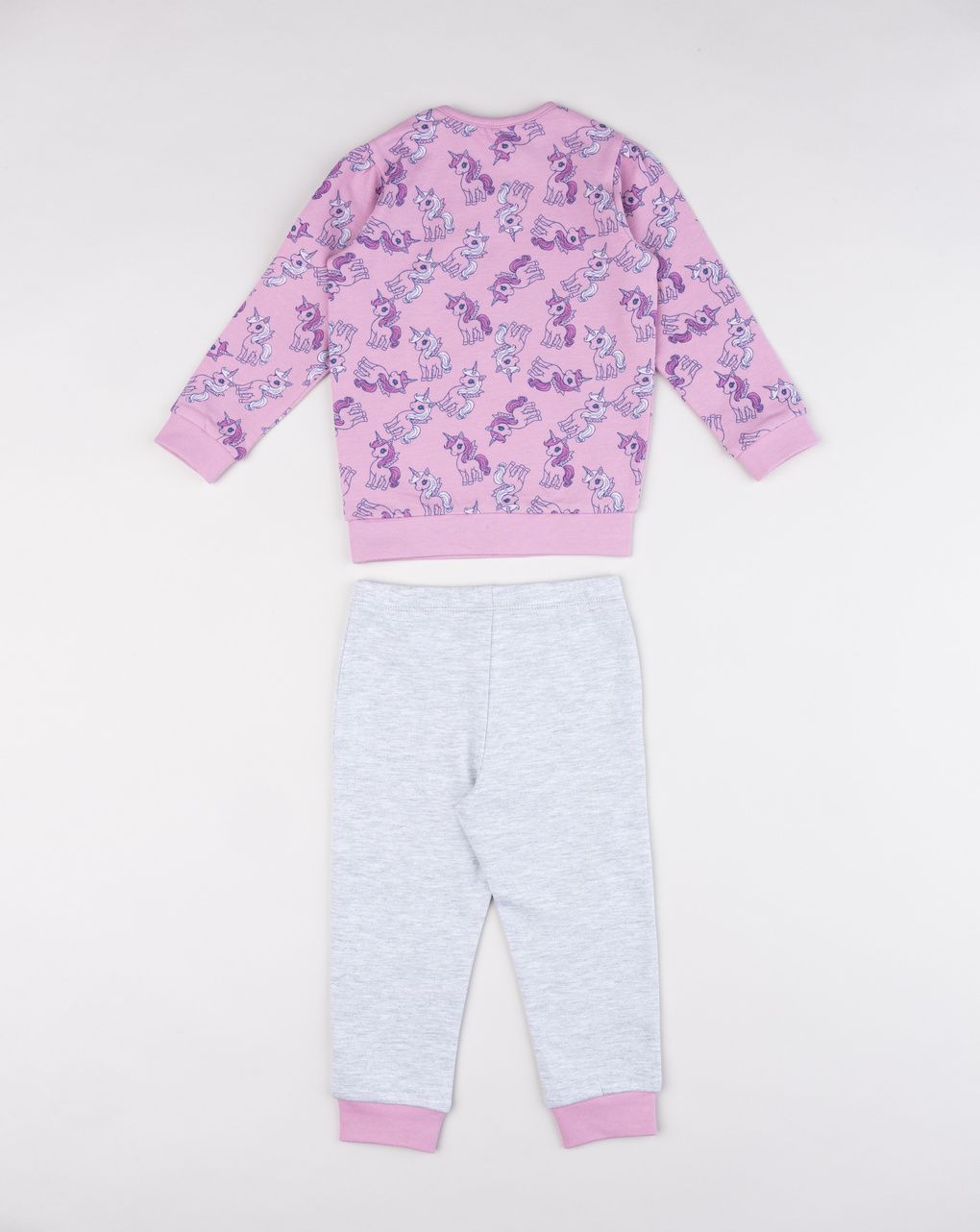 Pigiama bimba rosa unicorni felpato
