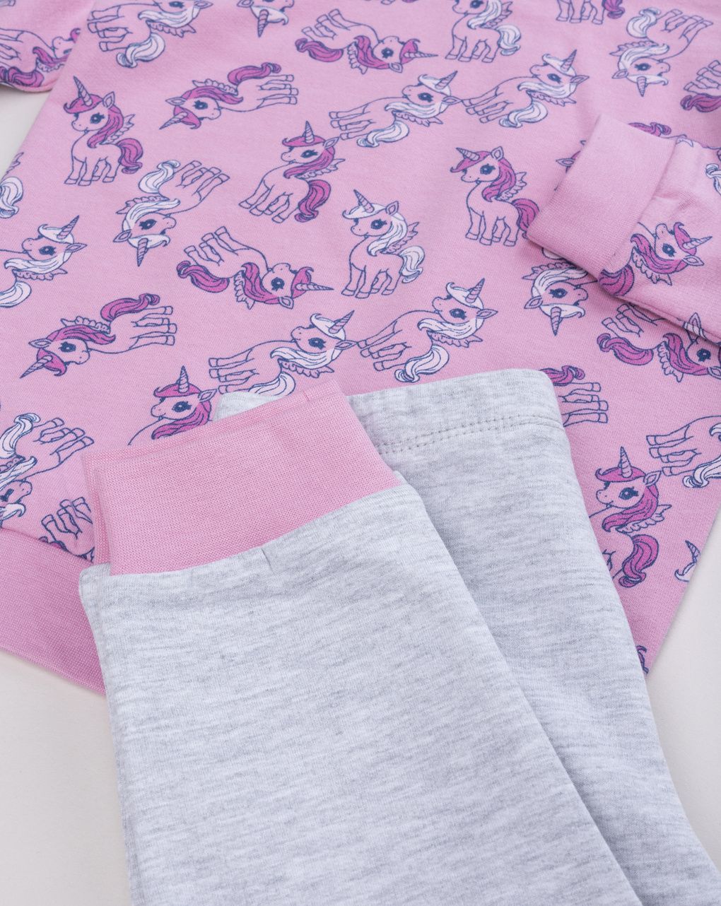 Pigiama bimba rosa unicorni felpato