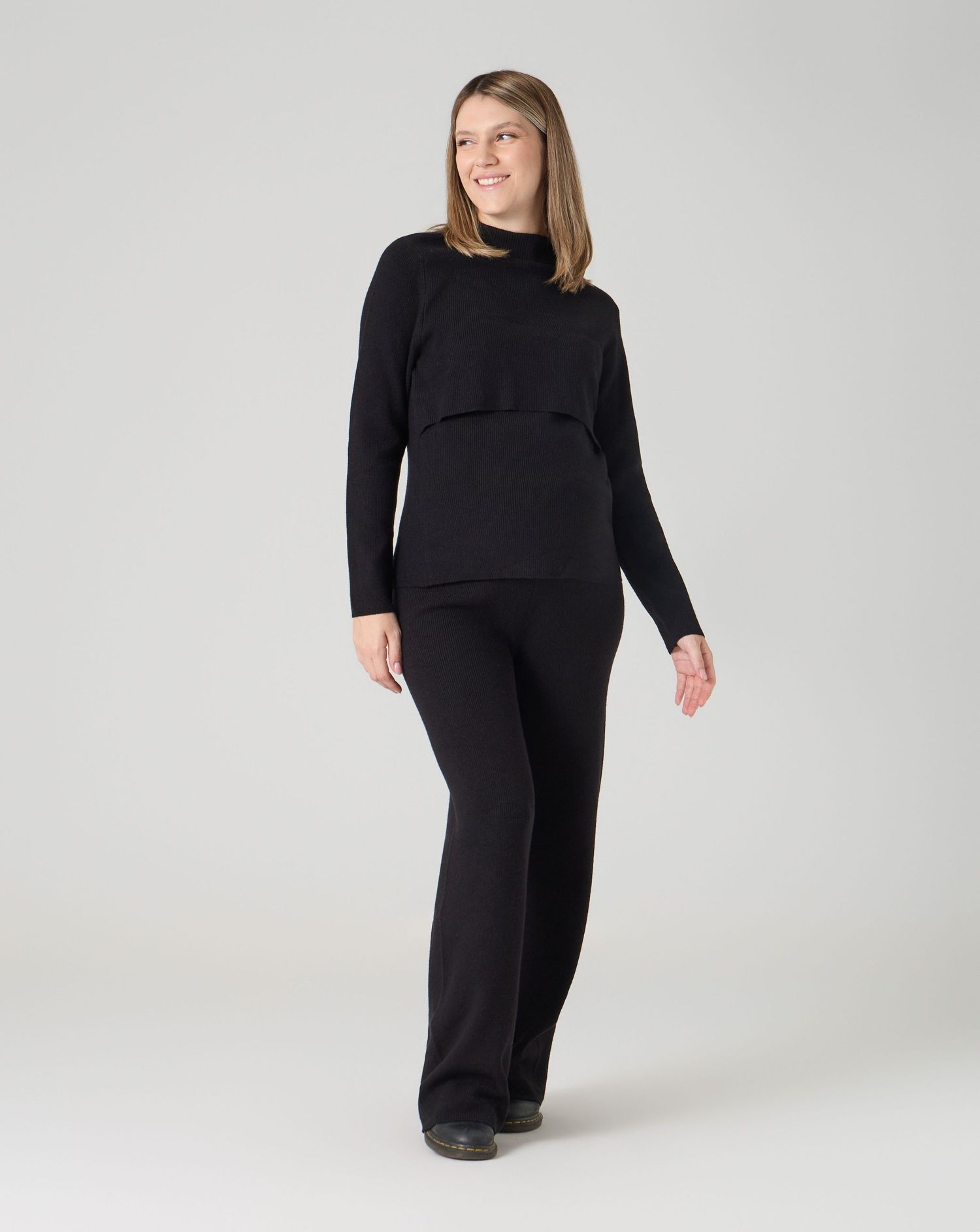 Pantalone premaman tricot nero