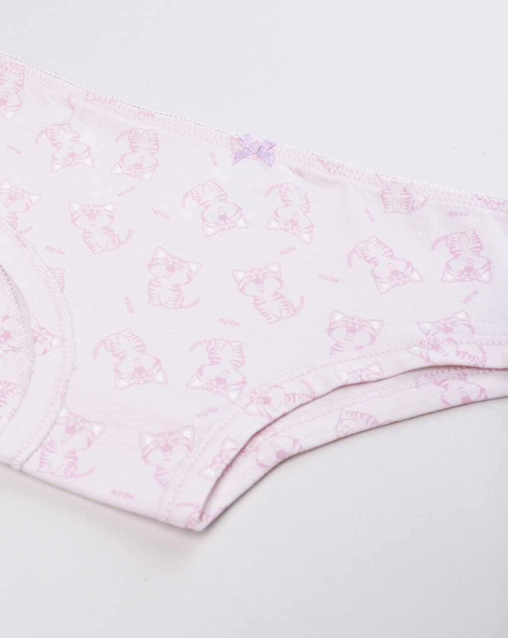 Slip bambina rosa in cotone oeko-tex gatti