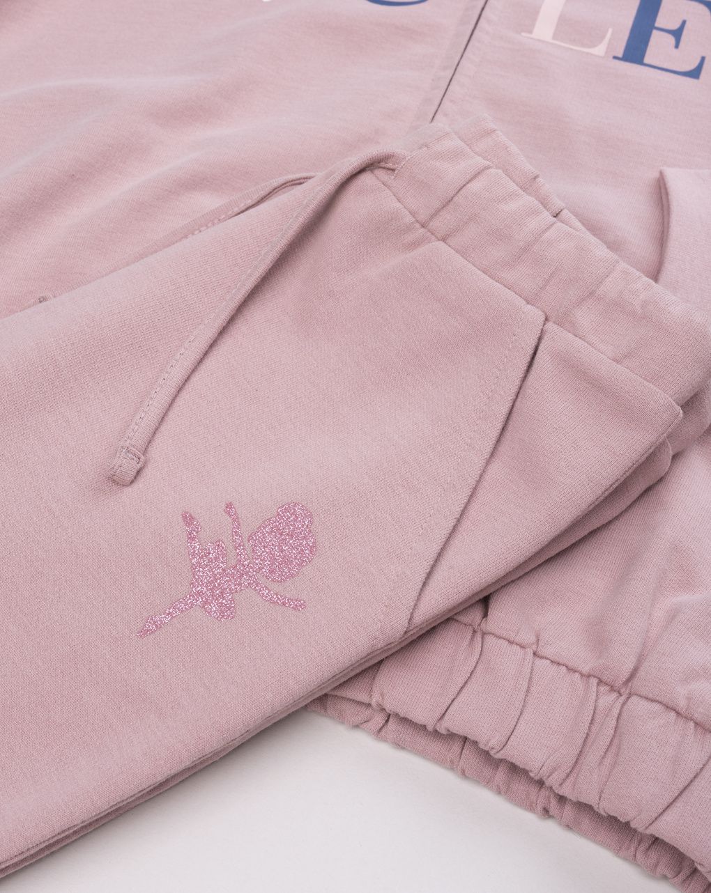 Tuta jogging bimba rosa antico "balletto"