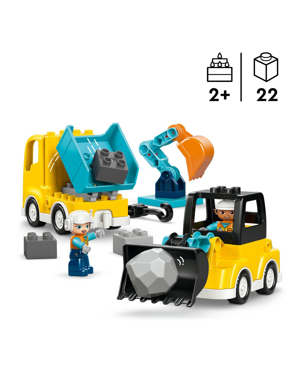 Lego duplo town veicoli da cantiere 3 in 1 - 10475