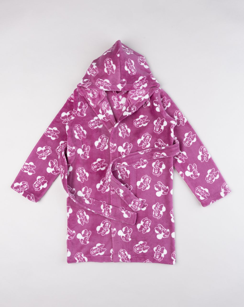 Vestaglia bambina minnie mouse con cappuccio fucsia