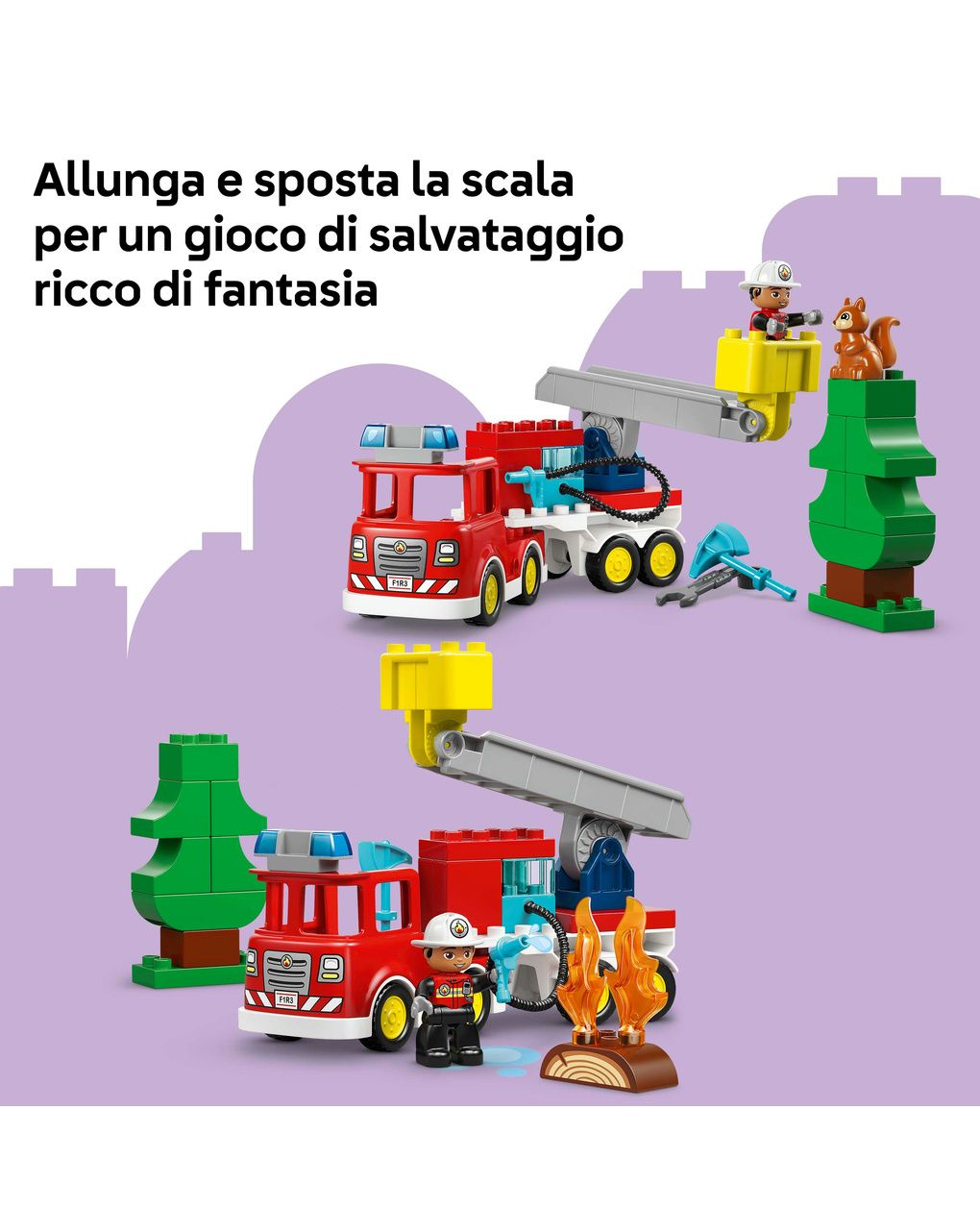 Lego duplo town autopompa con manichetta e pompiere - 10473