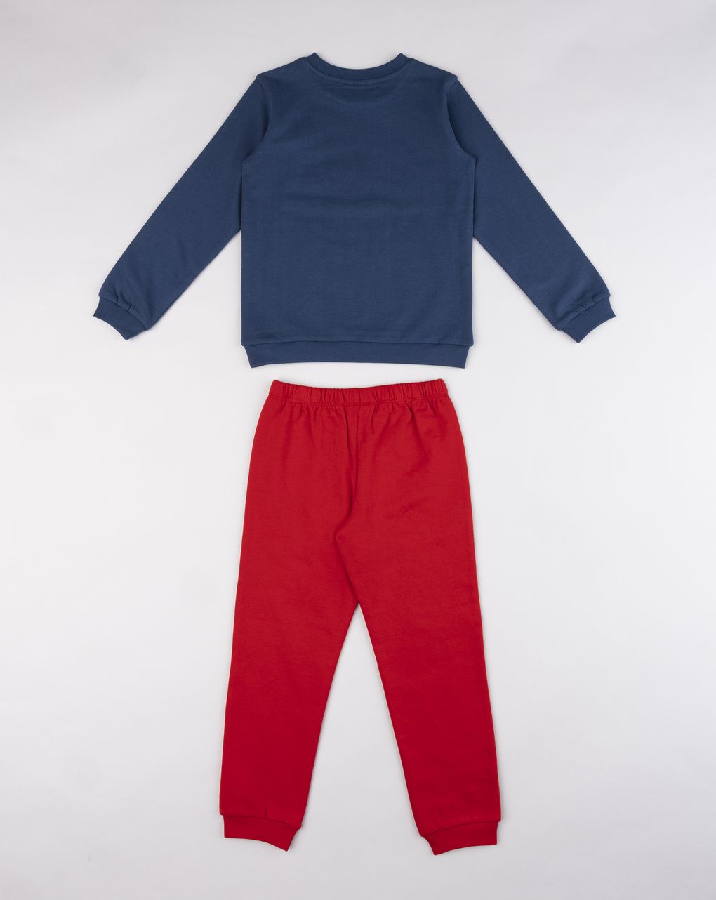 Pigiama felpato bambino "racing cars"  blu/rosso