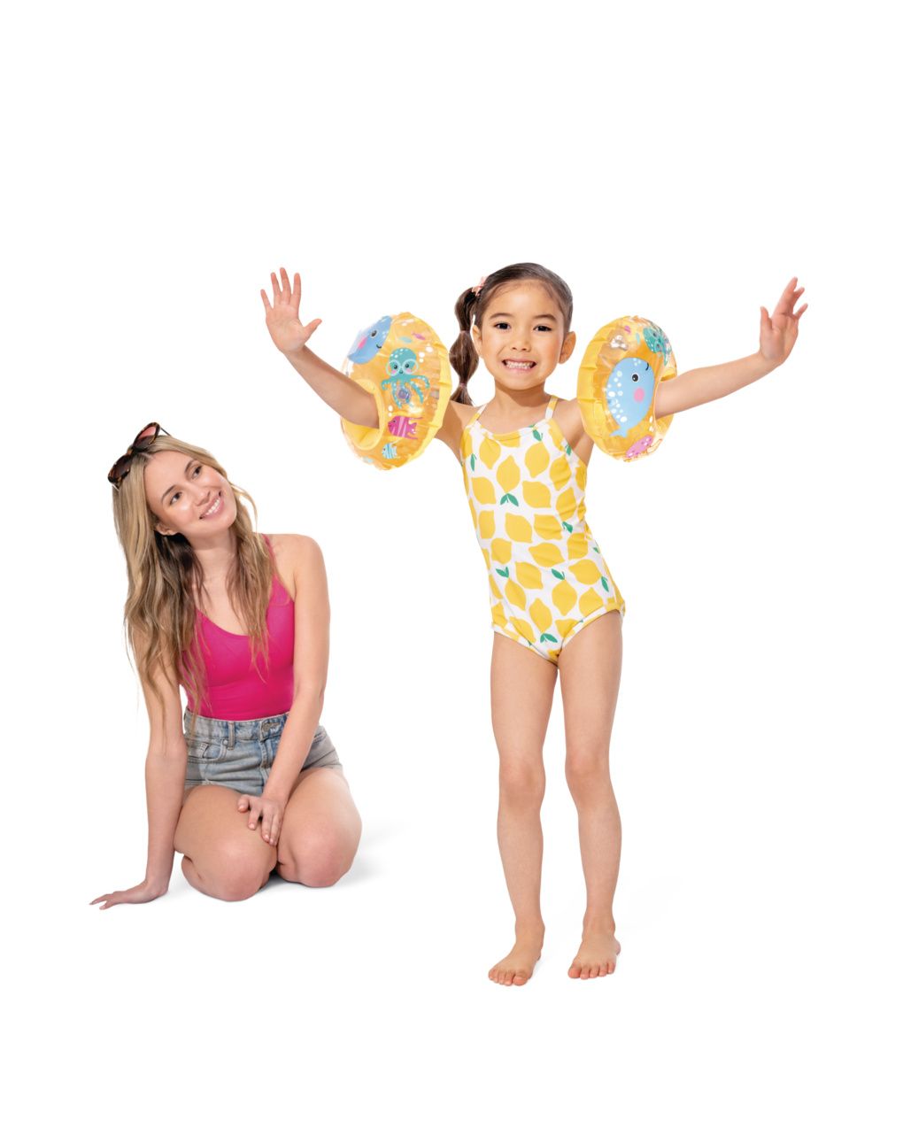 Intex 59651eu - braccioli amici del mare multicolore, 18-30 kg, 3-6 anni