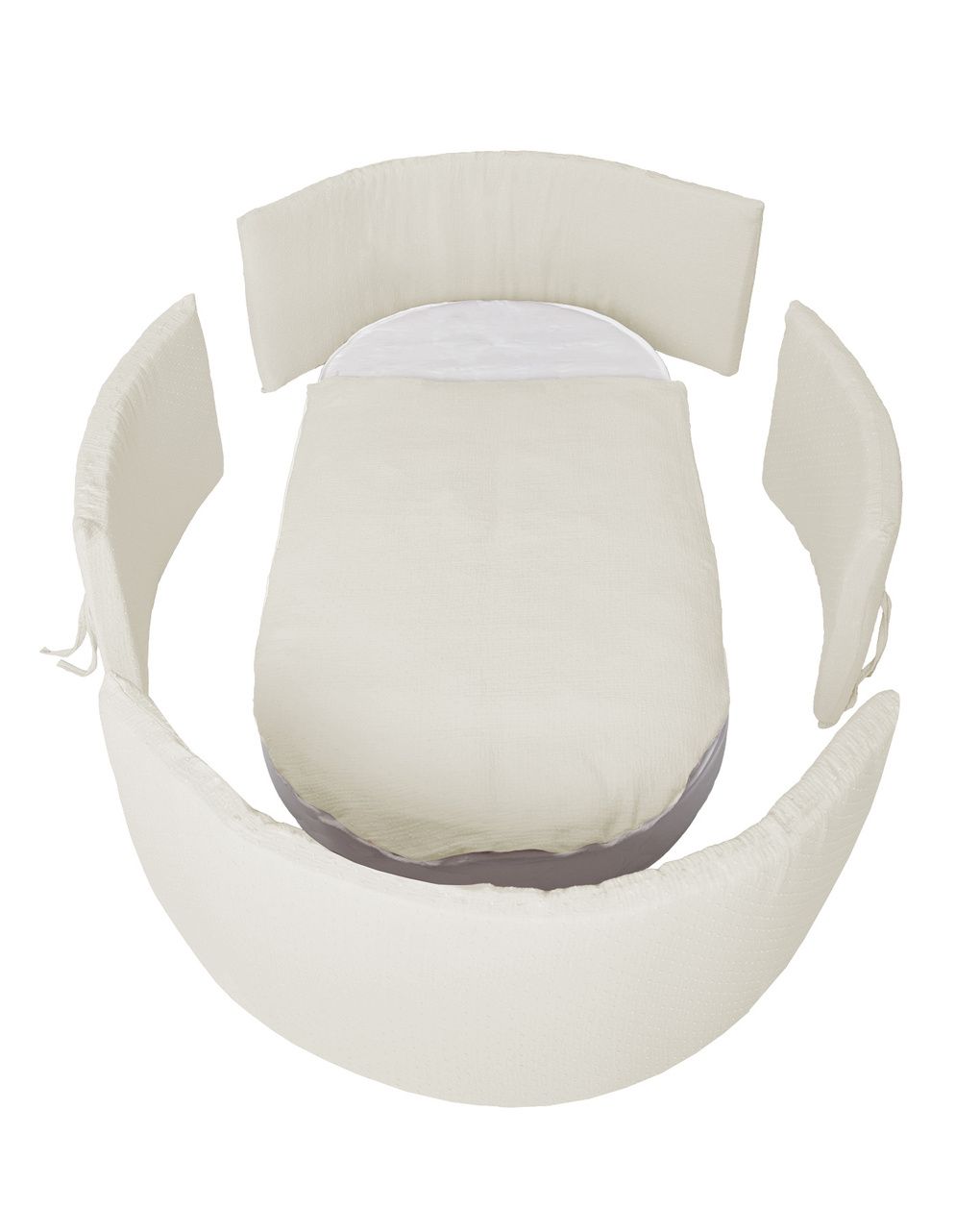 Set letto all-in-one con tessile  plumeti burro - italbaby