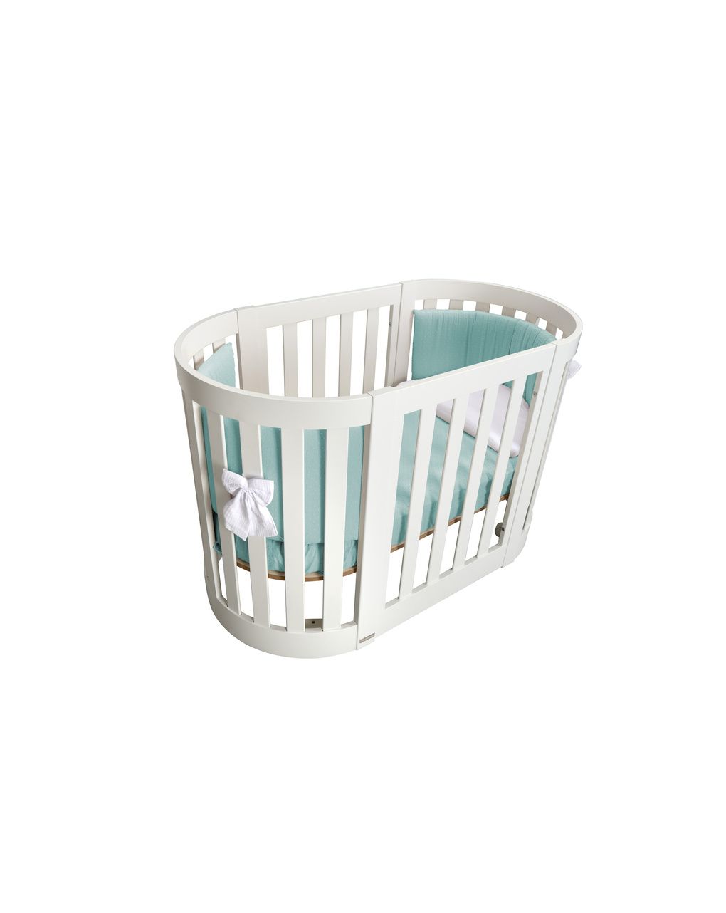 Set letto all-in-one con tessile  plumeti aqua - italbaby
