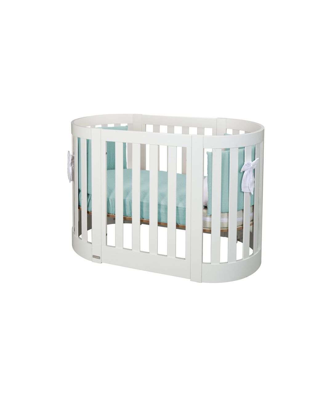 Set letto all-in-one con tessile  plumeti aqua - italbaby