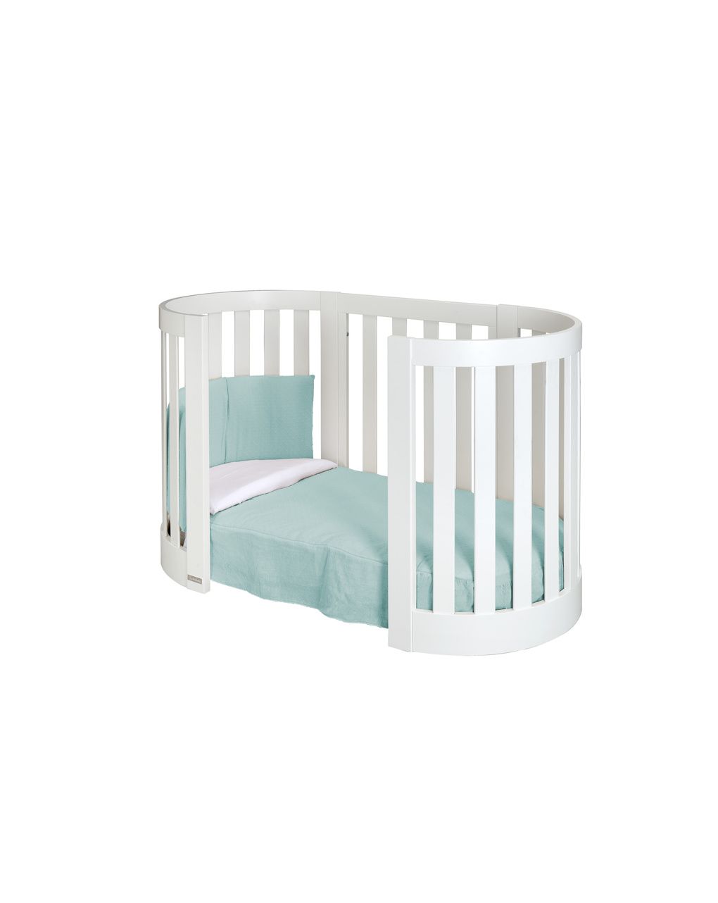 Set letto all-in-one con tessile  plumeti aqua - italbaby