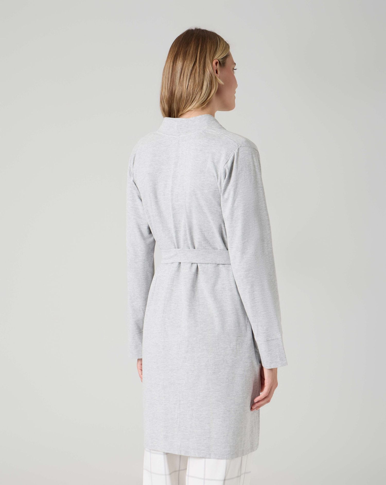 Vestaglia premaman soft grey grigio chiaro melange