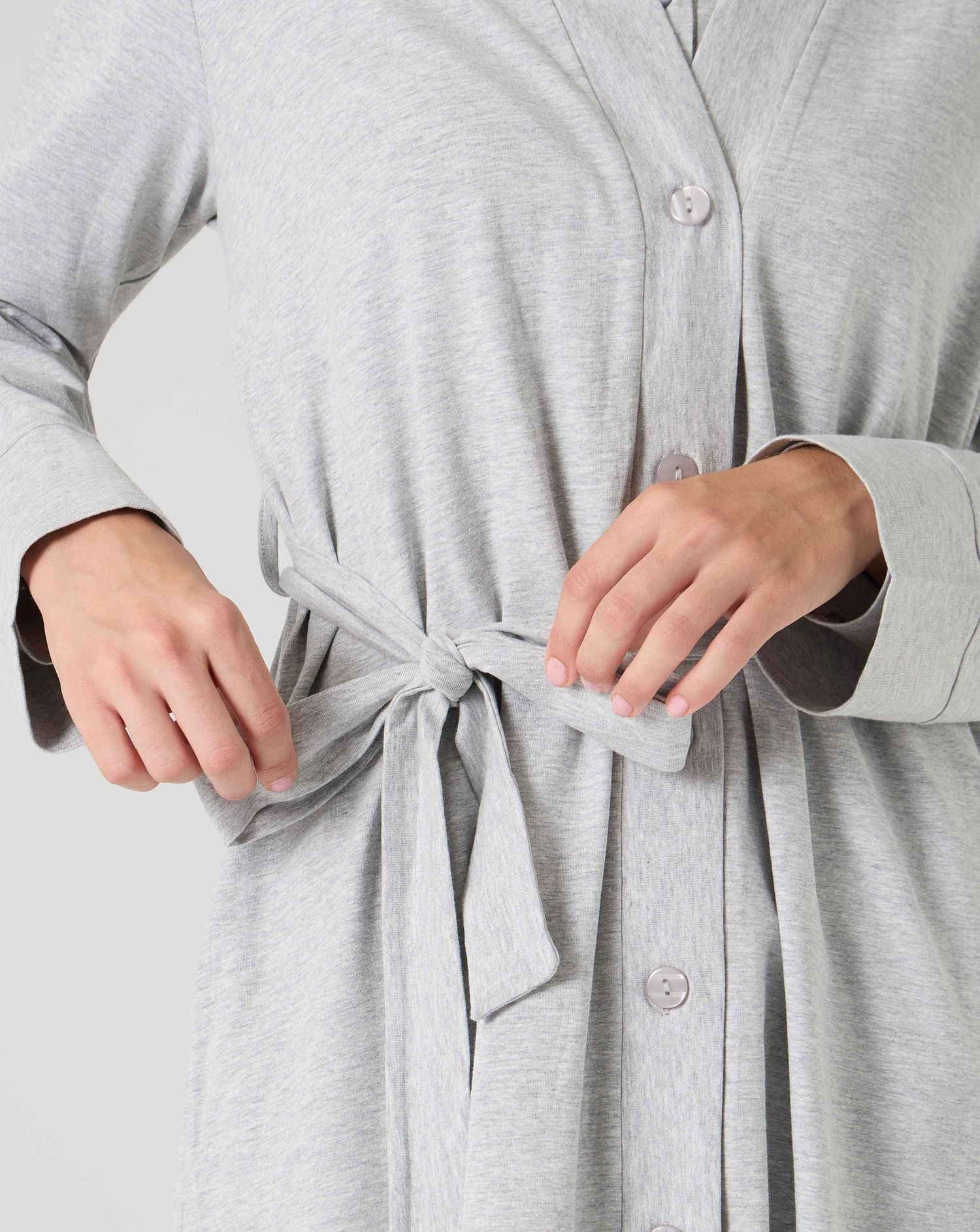 Vestaglia premaman soft grey grigio chiaro melange