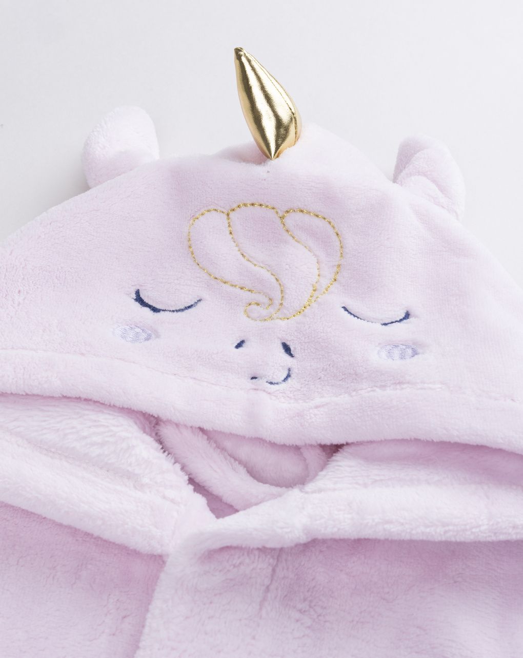 Vestaglia unicorno a manica lunga rosa chiaro bambina