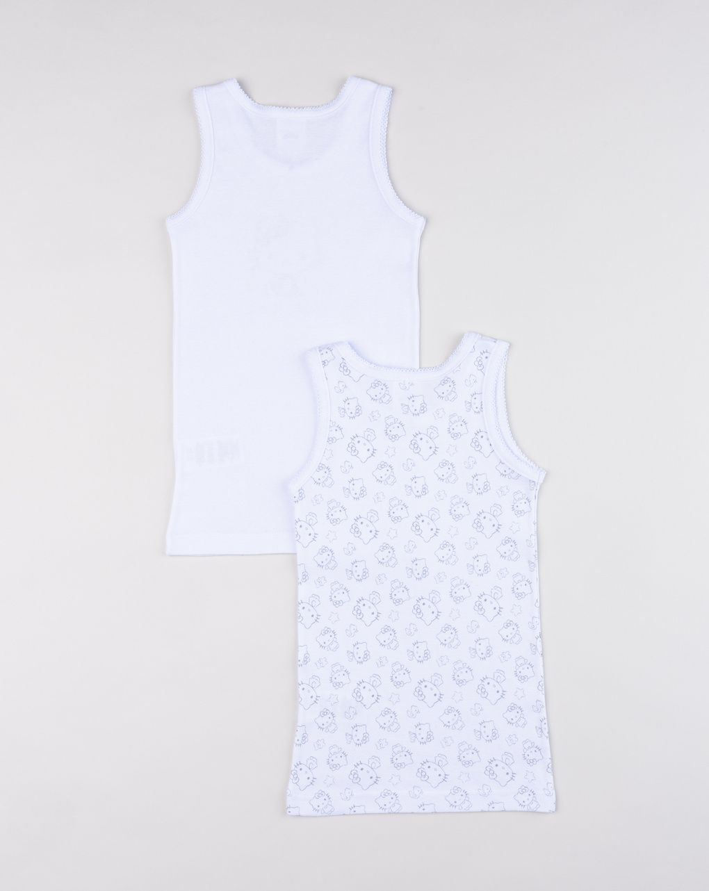 Pack 2 canotte bambina in costina hello kitty
