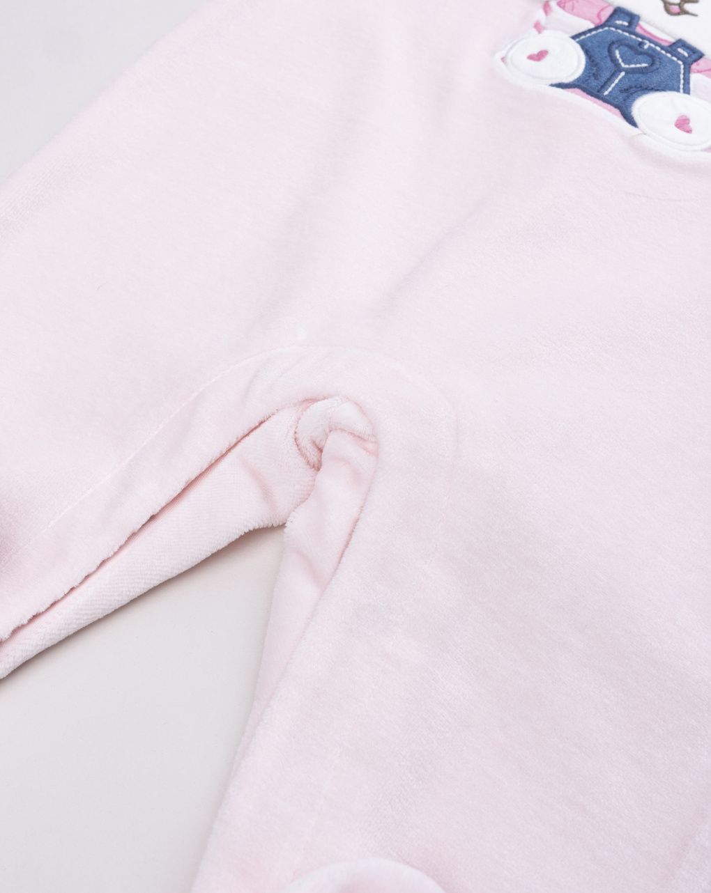 Tutina bimba rosa in ciniglia gatto