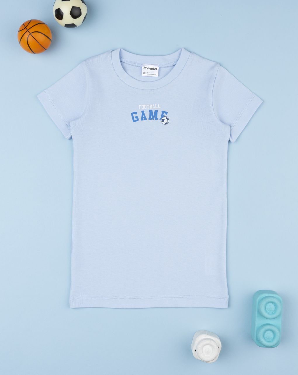 Maglia intima bambina azzurra football