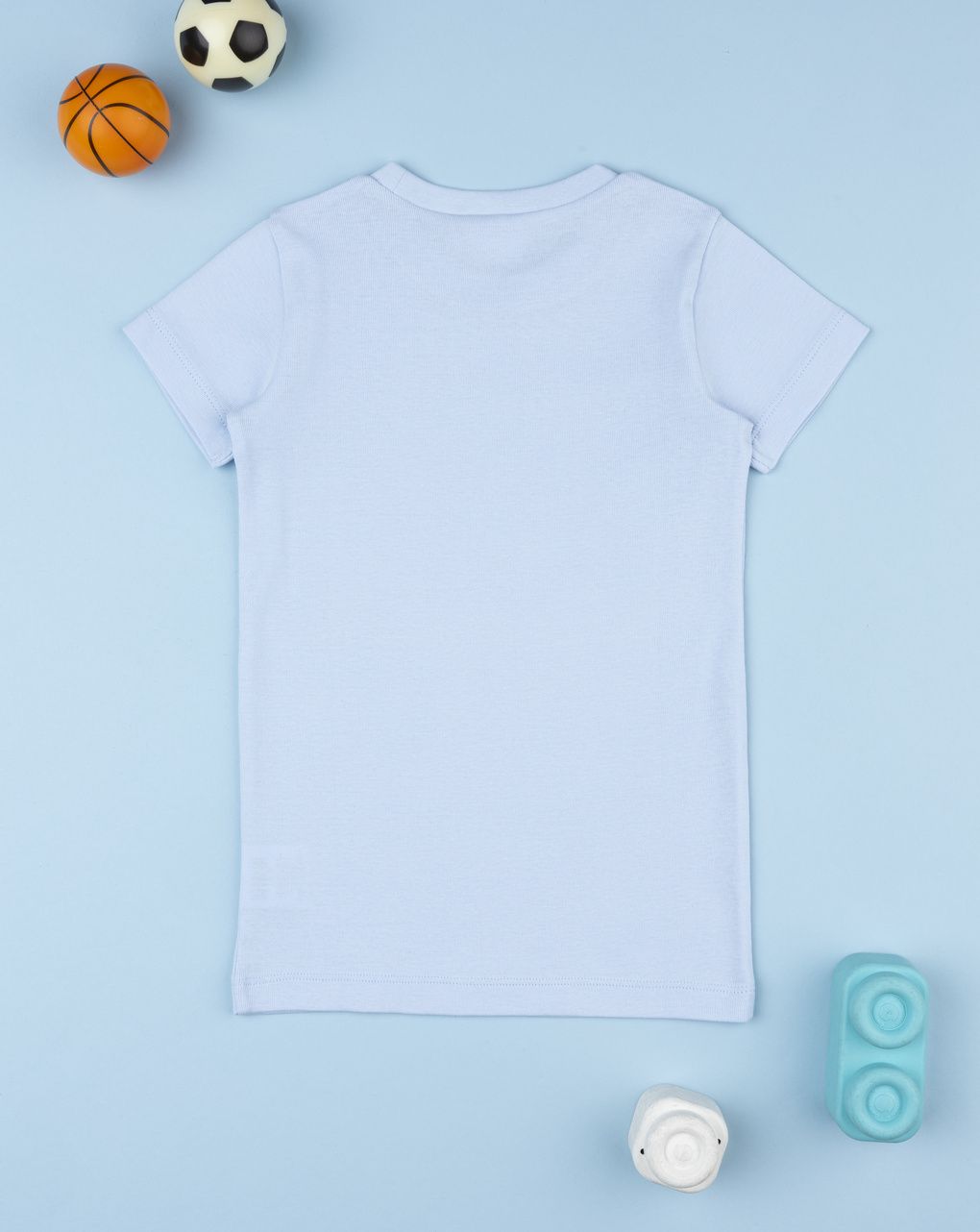 Maglia intima bambina azzurra football