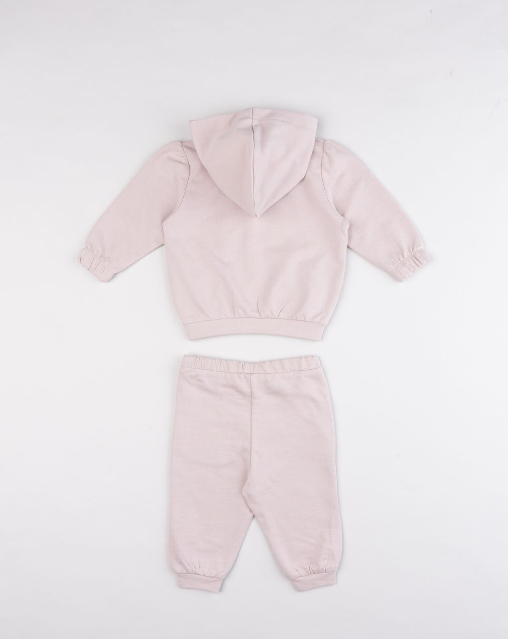 Jogger garzato bimba 2 pezzi rosa con cappuccio "ballet"