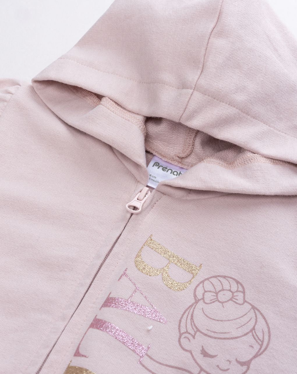 Jogger garzato bimba 2 pezzi rosa con cappuccio "ballet"
