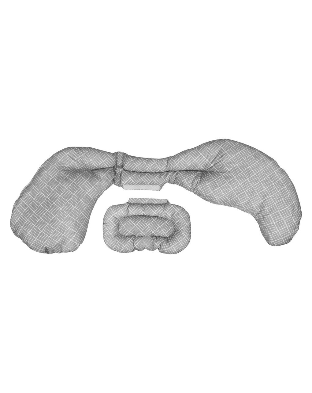 Cuscino gravidanza modulabile custom fit total body pillow criss cross grey - boppy