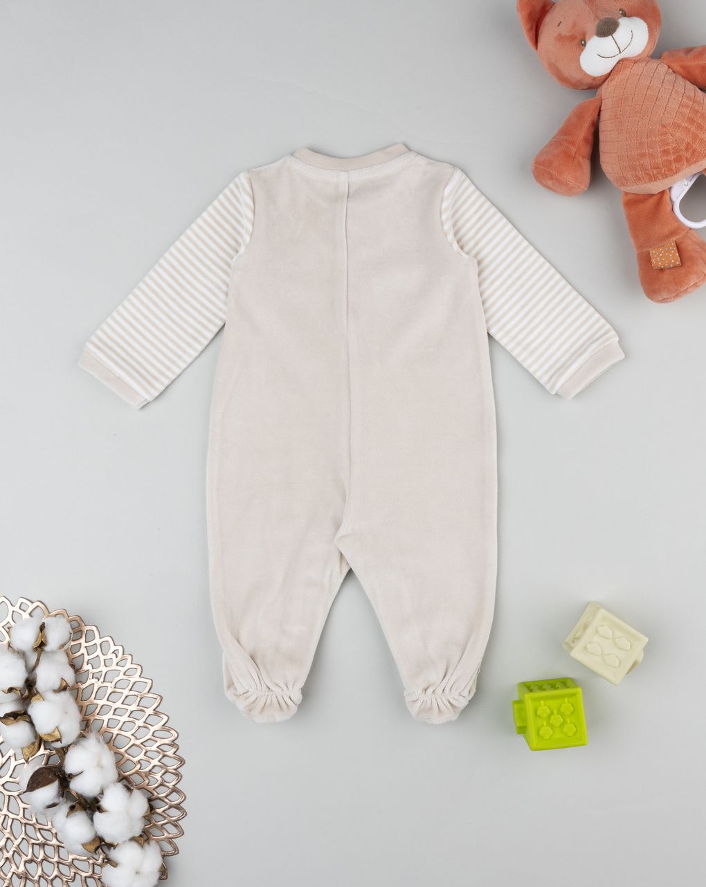 Tutina bimbo neonato ciniglia eige nimali del bosco