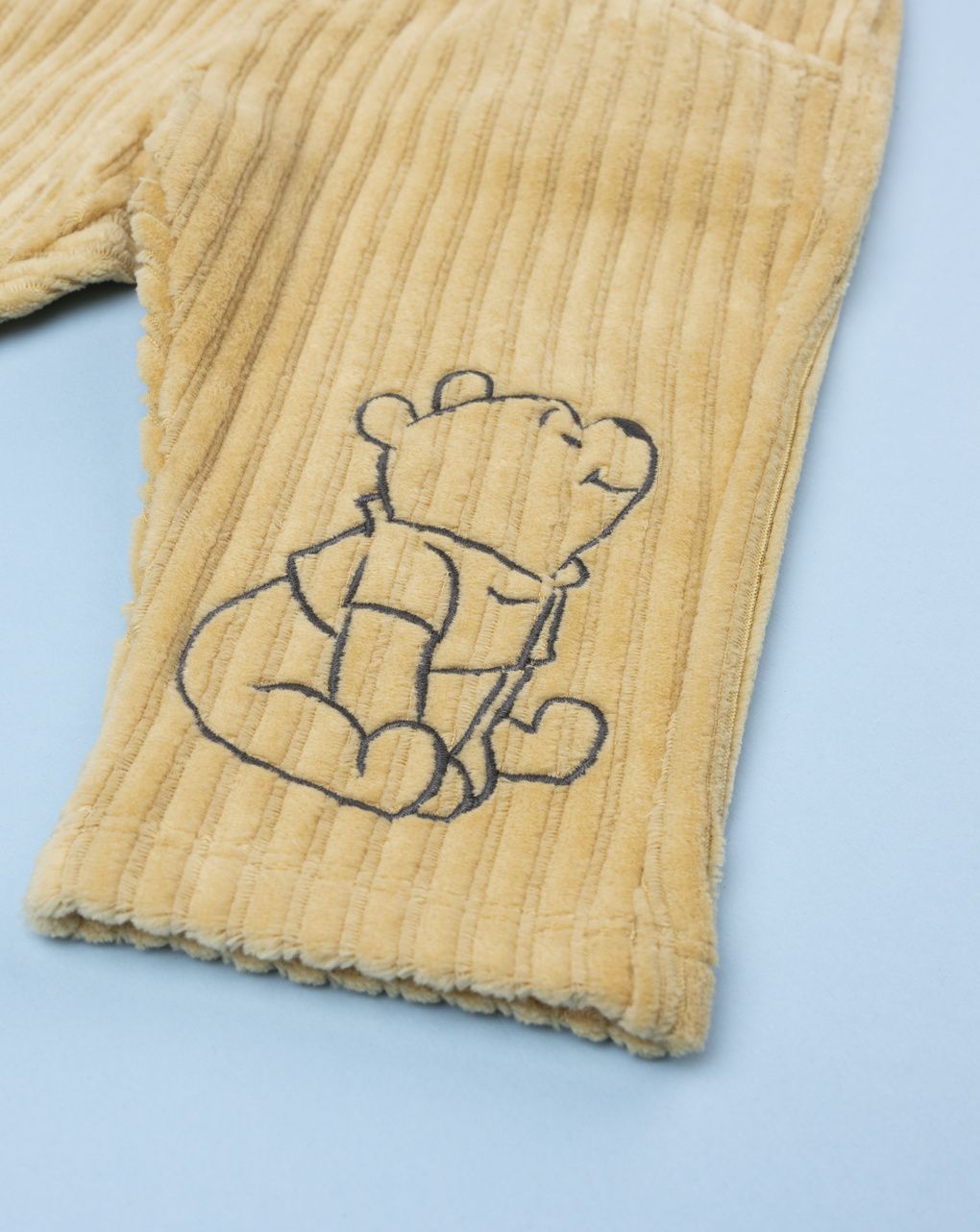 Pantaloni bimbo in velluto a costine gialli