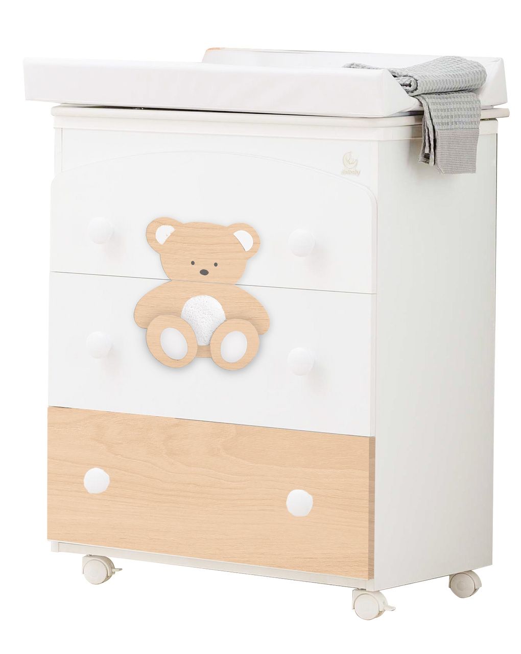 Set 3 pz. peluche nature -letto+bagnetto+piumone - italbaby