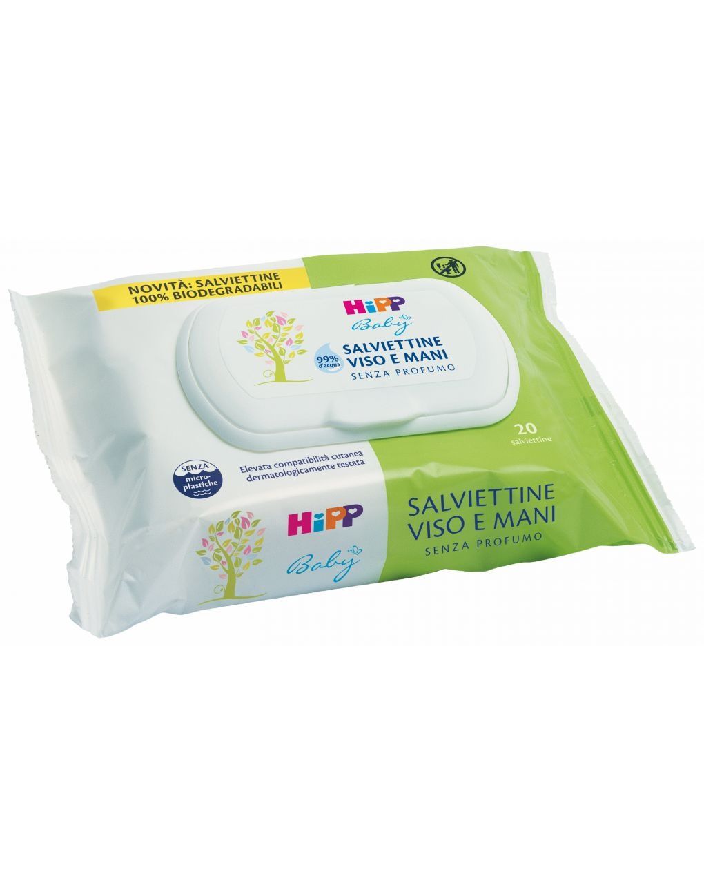 Salviettine viso e mani 20 pezzi - hipp