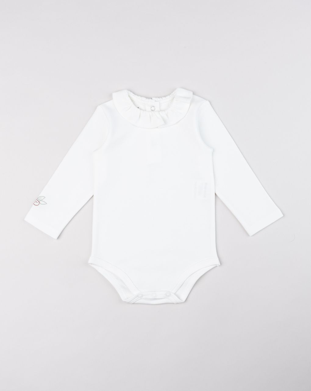 Body bimba bianco collo scialle