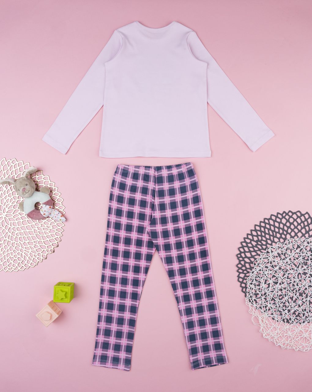 Pigiama lungo bambina rosa minnie