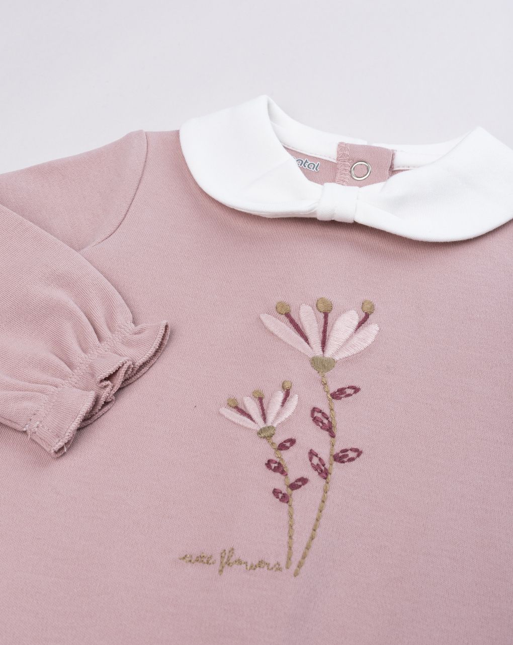 Tutina bimba marrone rosa fiori
