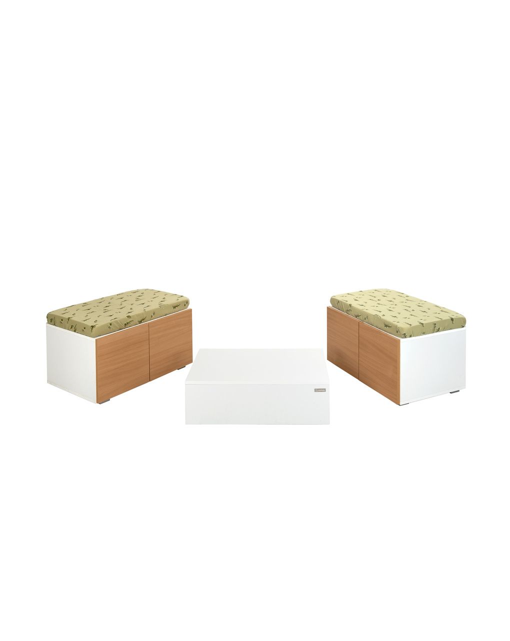 Sistema modulare domino struttura bianca + 2 ante naturali - italbaby