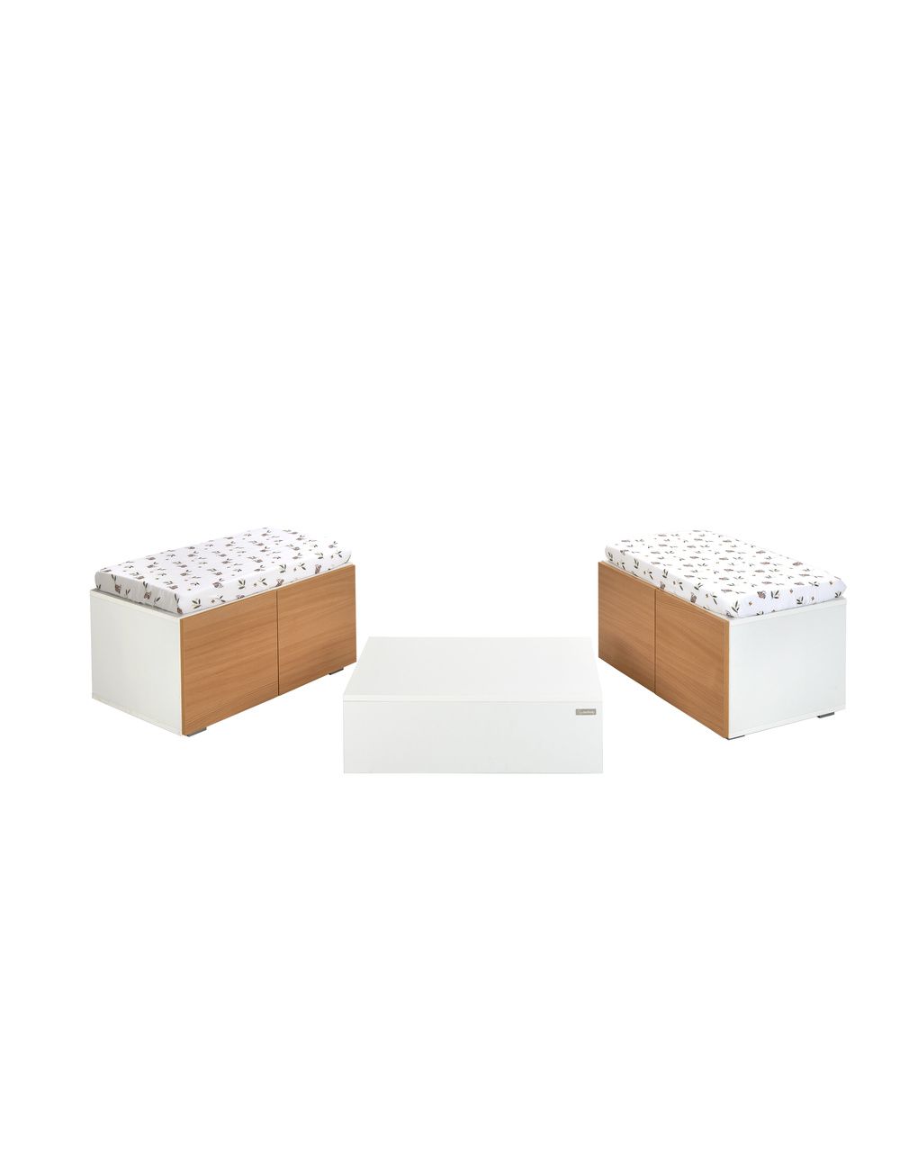 Sistema modulare domino struttura bianca + 2 ante naturali - italbaby