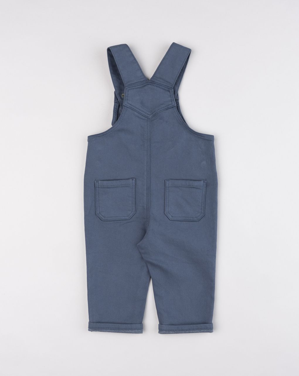 Salopette garzata bimbo blu denim con volpe