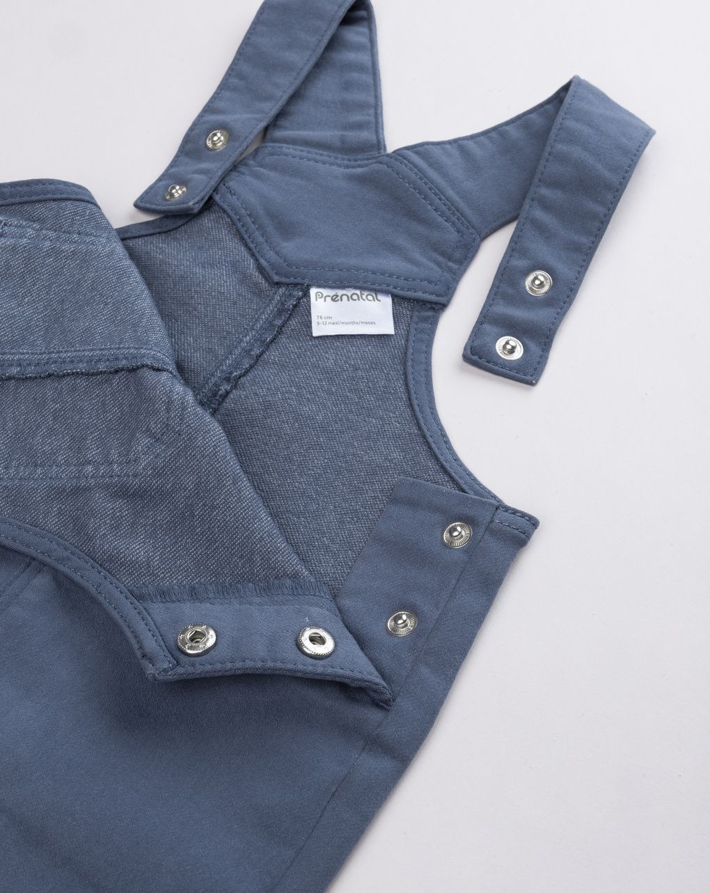 Salopette garzata bimbo blu denim con volpe