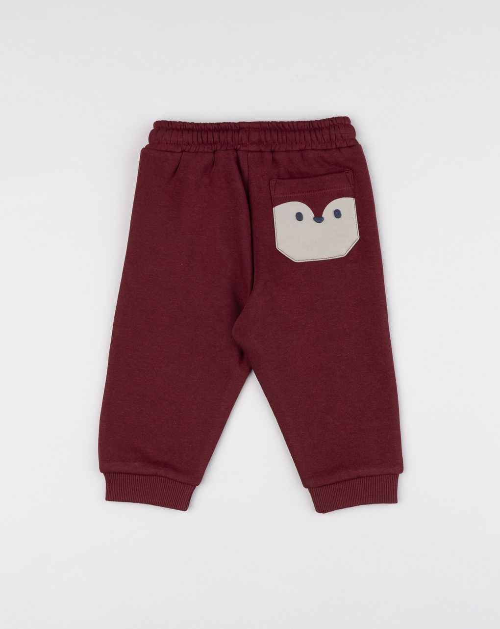 Pantaloni casual da bimbo bordeaux con coulisse