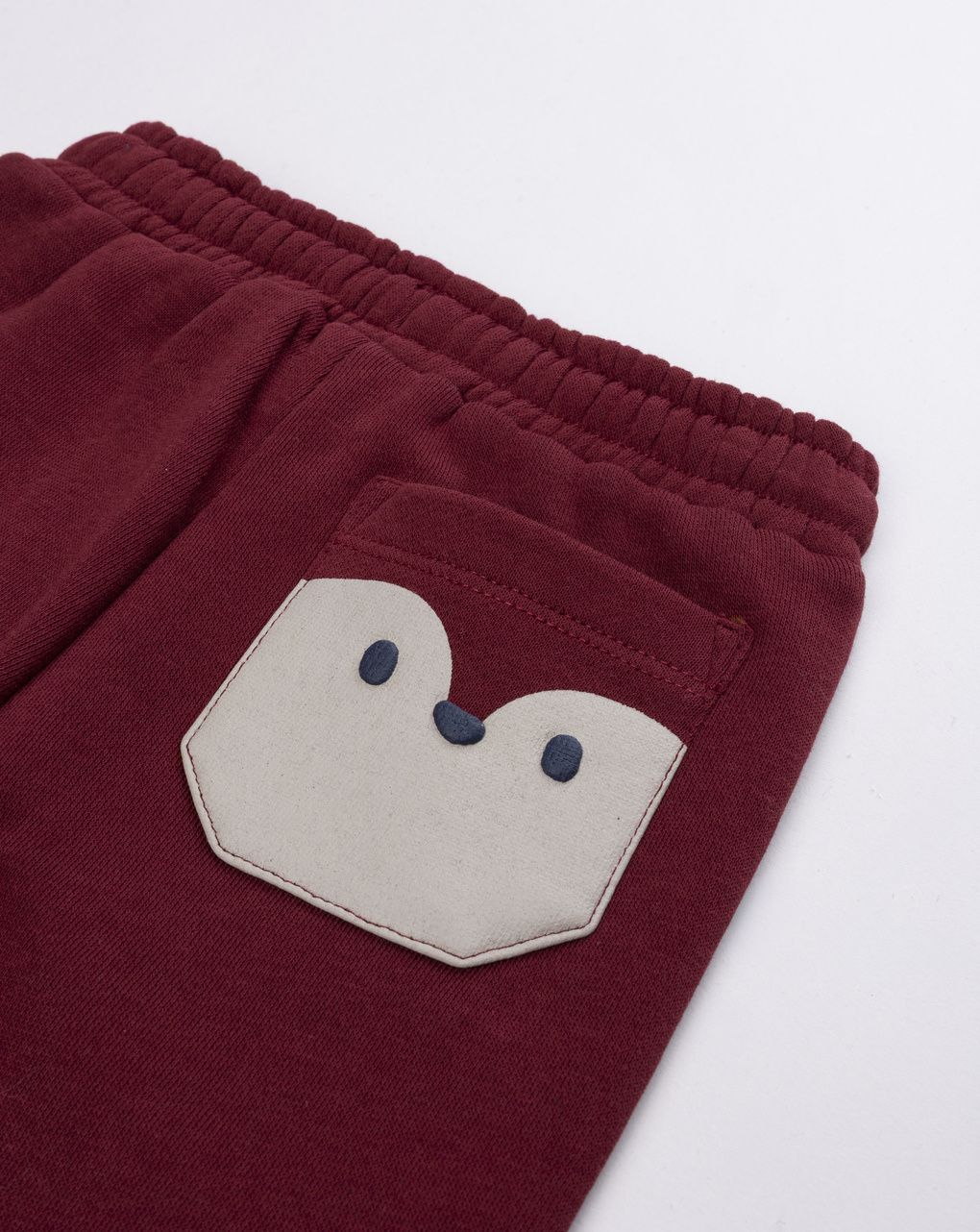 Pantaloni casual da bimbo bordeaux con coulisse