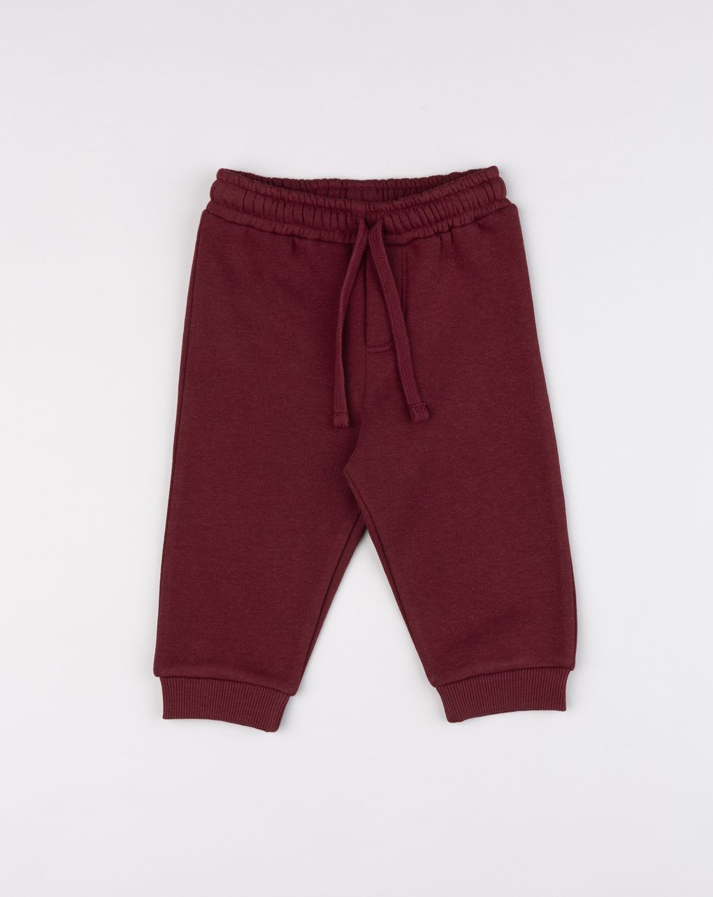 Pantaloni casual da bimbo bordeaux con coulisse