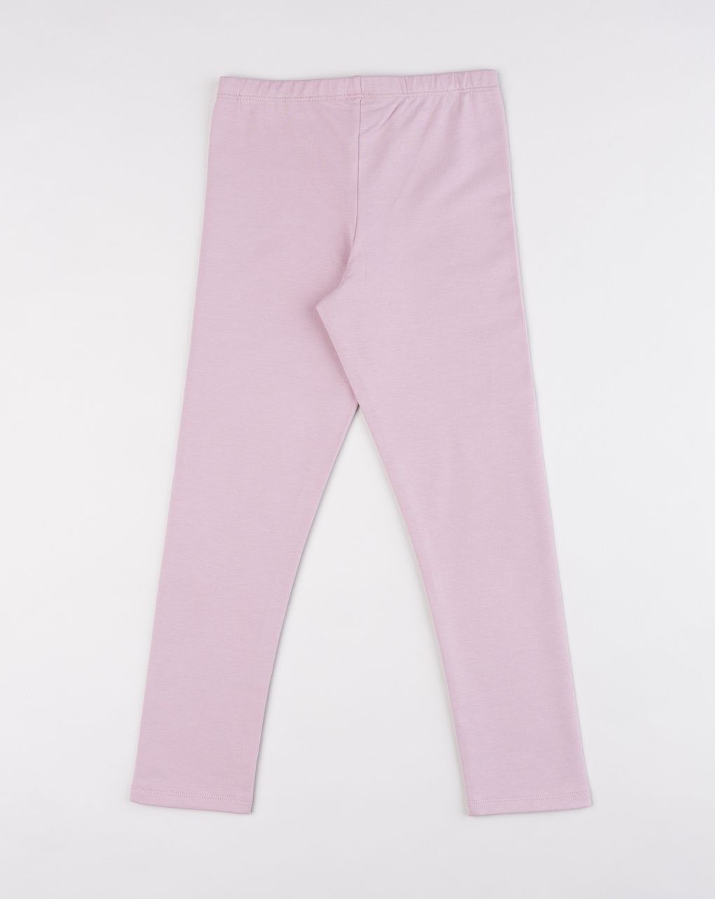 Legging garzati con scritta "yourself" e fiore rosa chiaro bambina