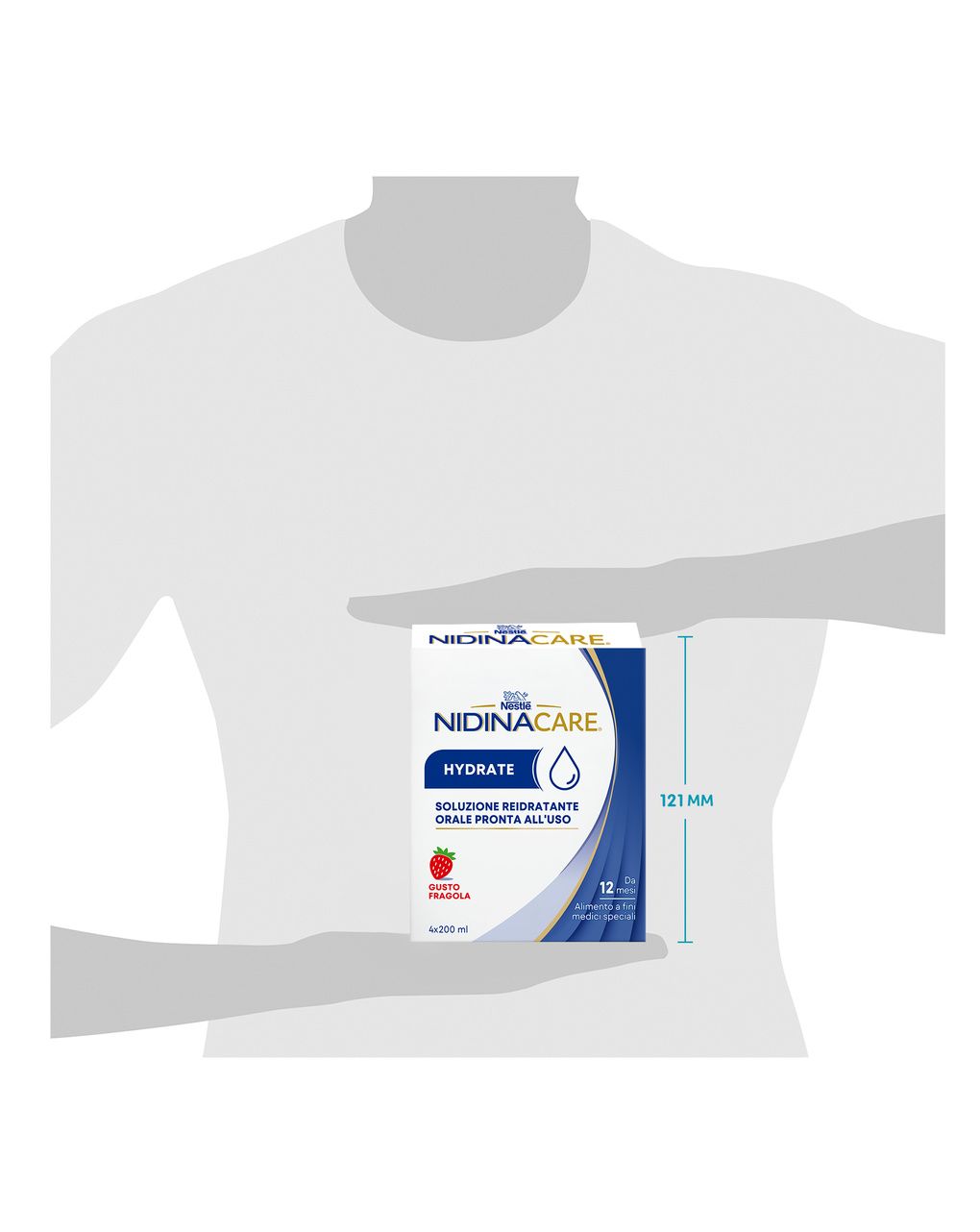Nidinacare hydrate alimento a fini medici speciali, 4 brick da 200ml - nestle'