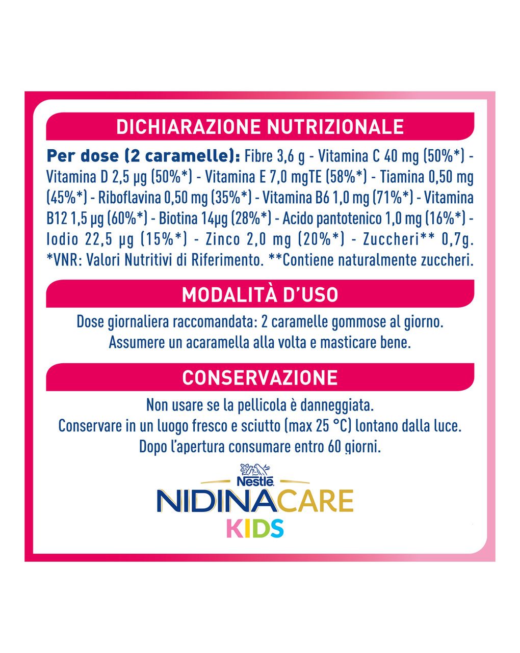 Nidinacare kids multi-vitamine integratore alimentare per bambini da 3 anni - nestle'