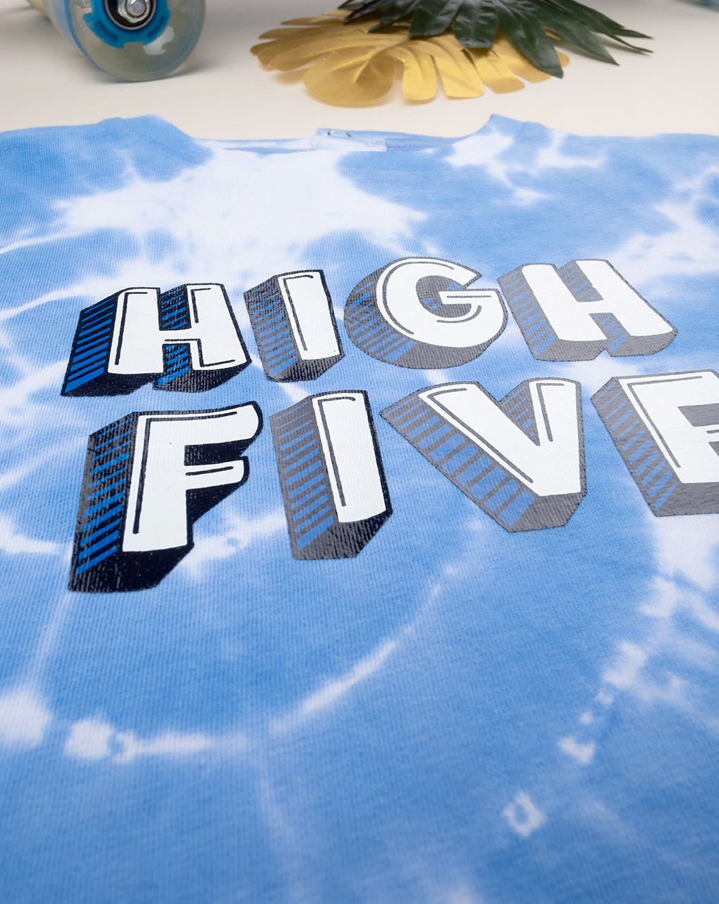 T-shirt bambino tie-dye "high five"