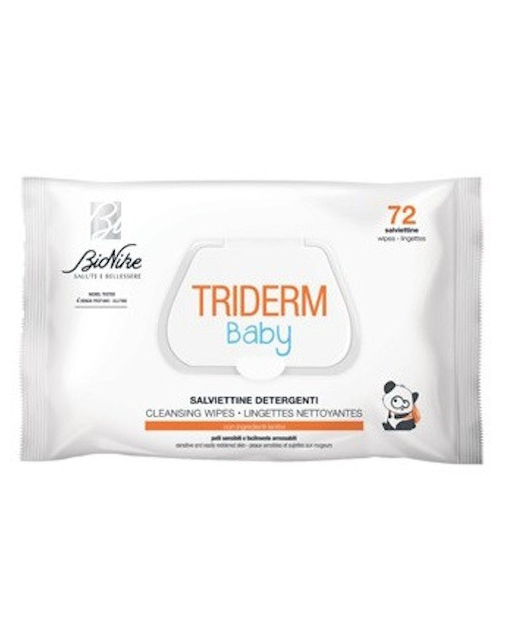 Salviettine triderm detergenti 72 pezzi - bionike