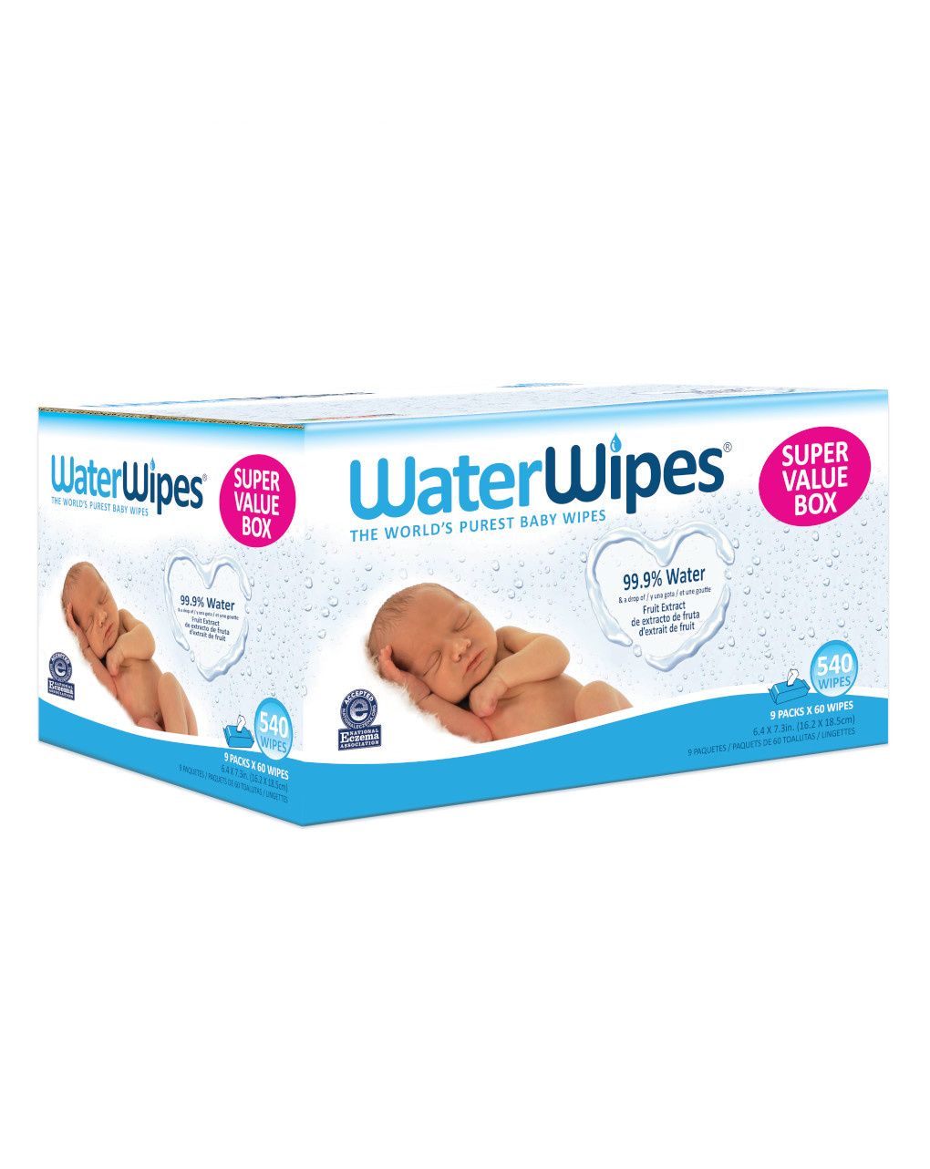 Salviettine bio 9x60 pezzi - waterwipes